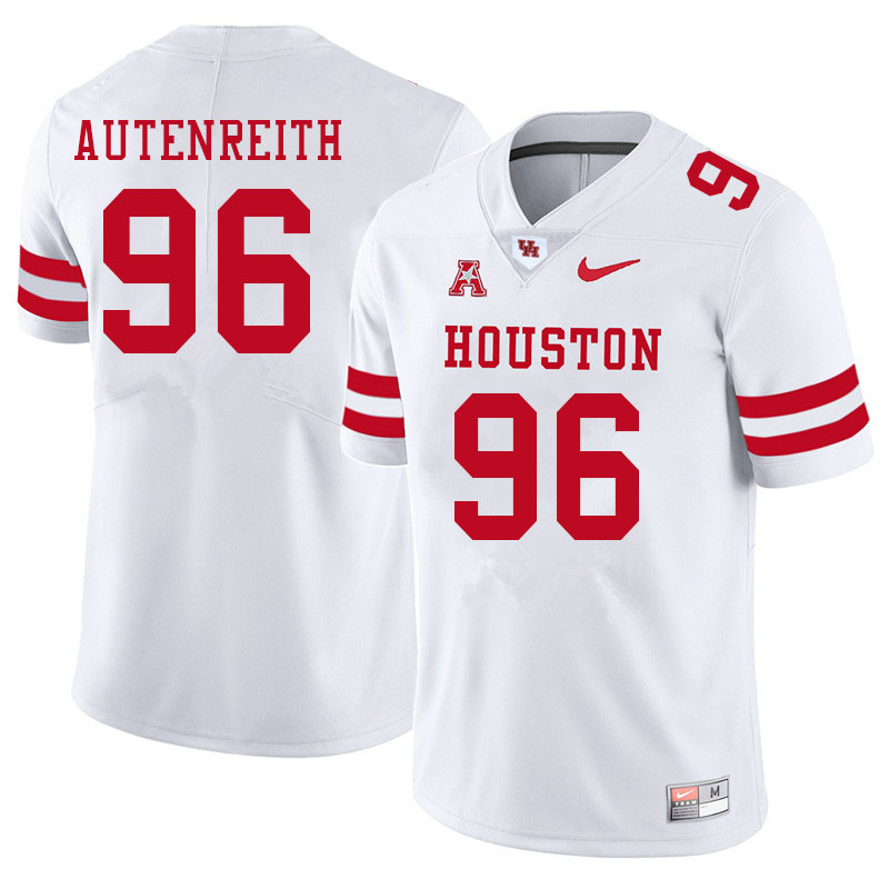 Men #96 Ivan Autenreith Houston Cougars College Football Jerseys Sale-White